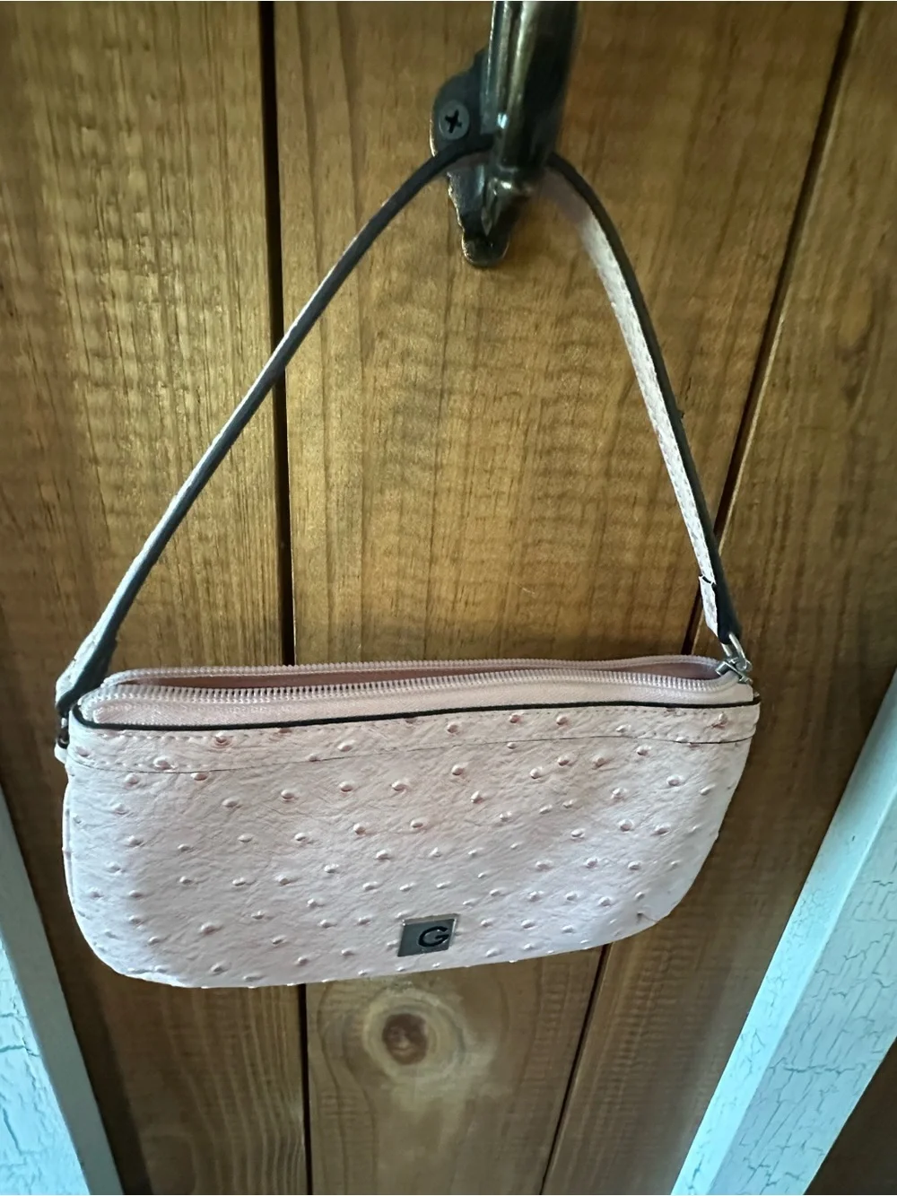 Pink Guess Wristlet Clutch Bag